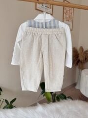 Mavi papyon yelekli 3’lü takım