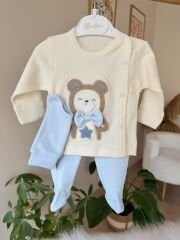 Mavi papyonlu ayıcık 3’lü pratik takım