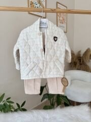 Premium bej kapitone montlu 3’lü takım