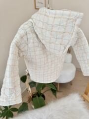 Premium bej kapitone montlu 3’lü takım