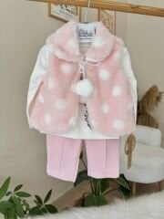 Premium kürk yelekli 3’lü takım