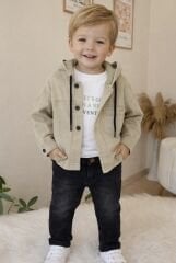 Yağ yeşili spor ceketli 3’lü takım