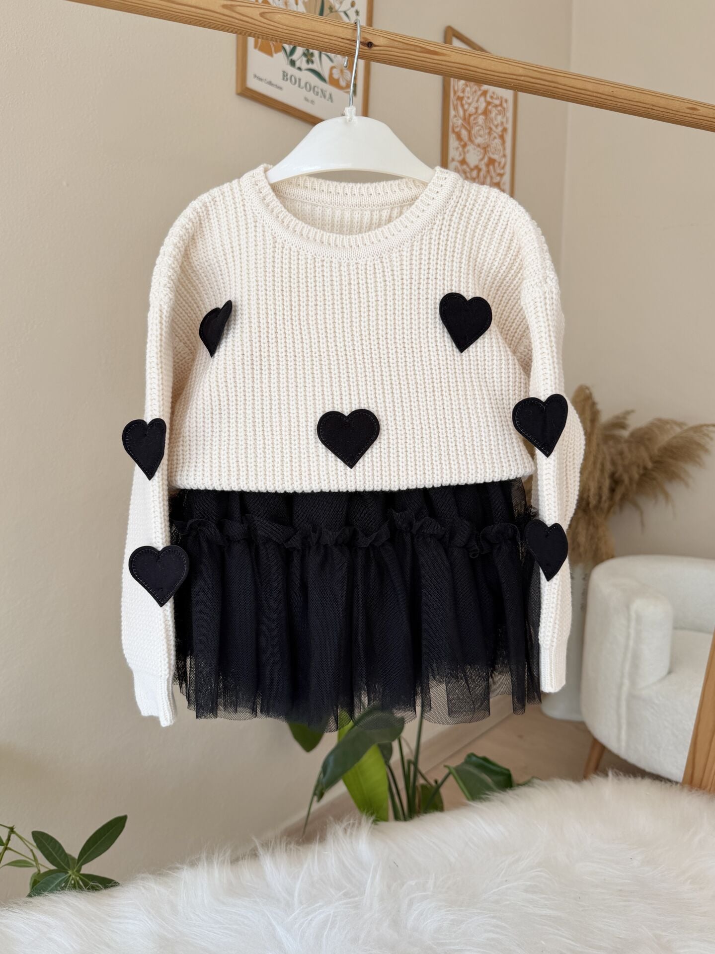 Krem trikolu kalpli takım