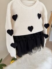 Krem trikolu kalpli takım