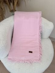 Pembe 4 katlı müslin battaniye
