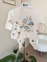 Mavi mantarlı 3’lü pratik takım