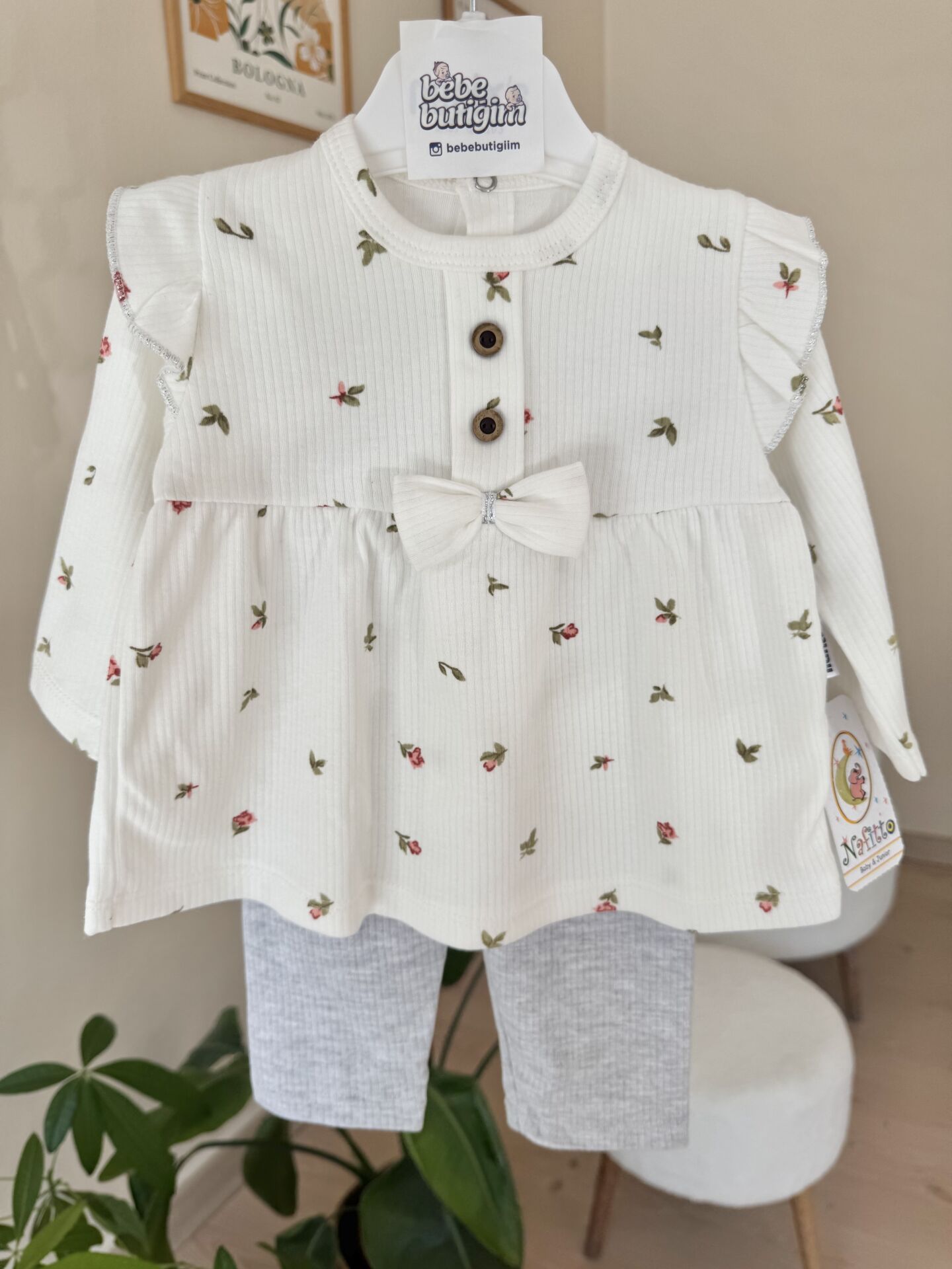 Küçük çiçekli 2’li takım