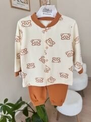 Kahve ayıcık pijama takımı