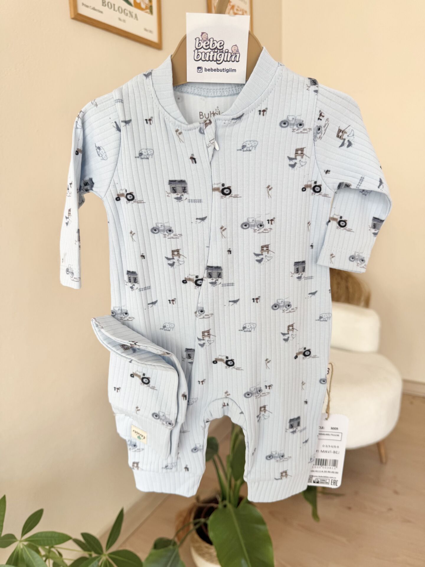 Mini traktör detaylı organik tulum