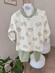 Yeşil ayıcık pijama takımları