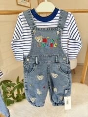 İndigo çizgili kot Slopet