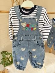 Lacivert çizgili kot slopet