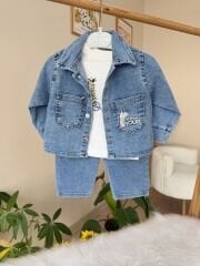 Zürafa kot ceketli 3’lü takım