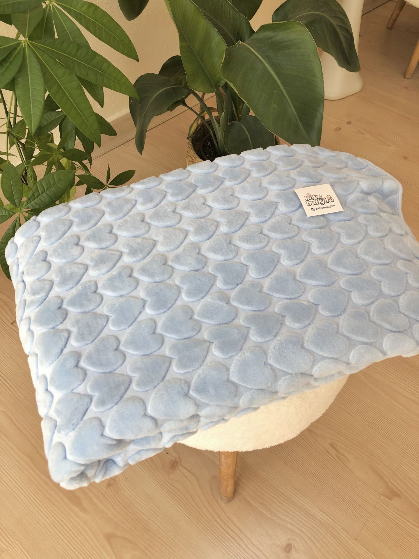 Mavi kalpli golden battaniye