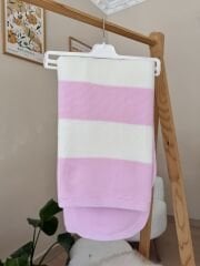 Pembe çizgili WELSOFT battaniye