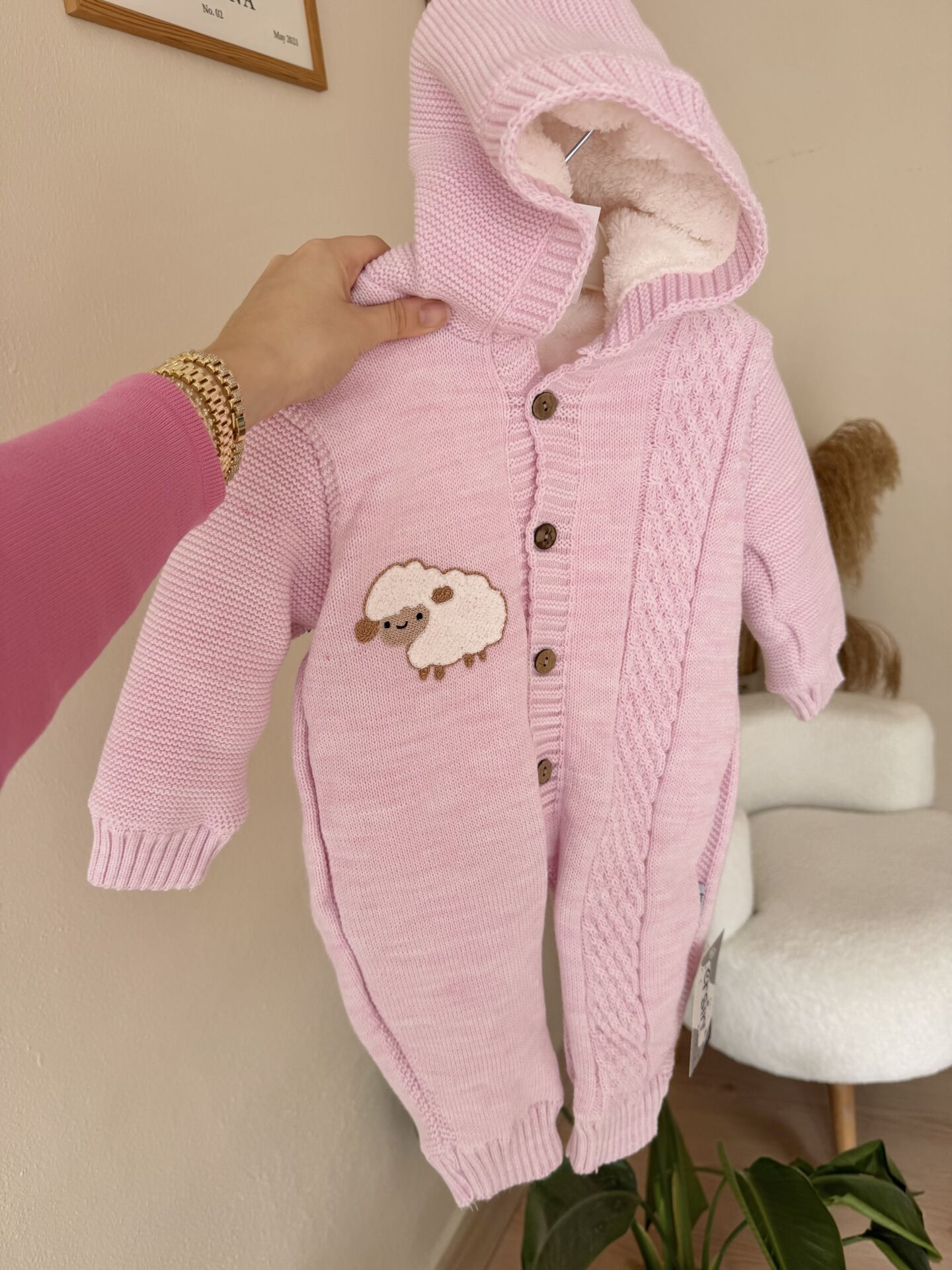 Pembe kuzulu triko Welsoft tulum