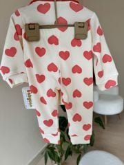 LÜX kalite nar çiçeği kalpli pijama takımı