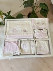 Pembe tavşan kuş 10 parça set