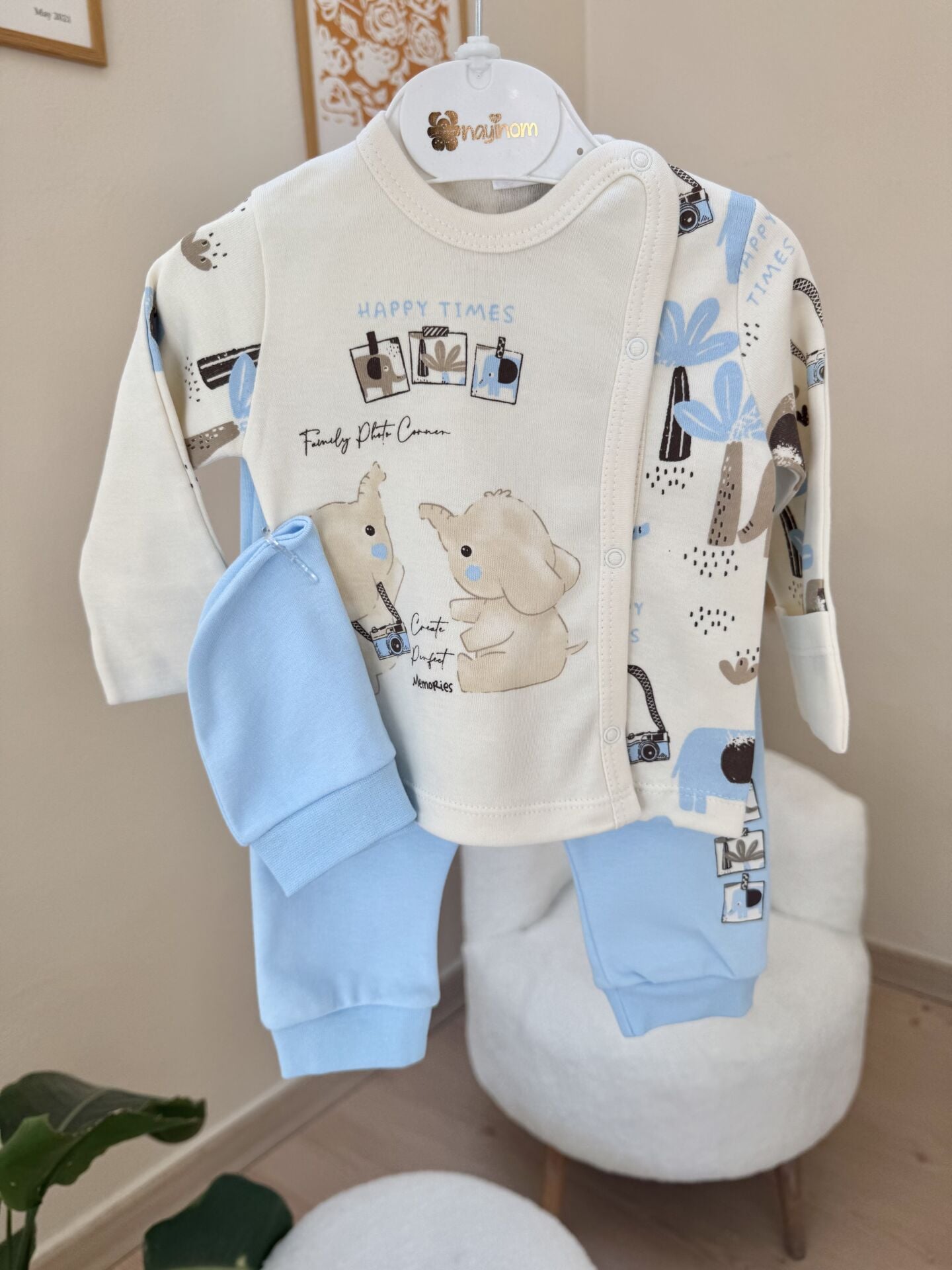 Bebe mavisi filli 3’lü pratik takım