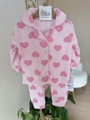 Lüx kalite pembe kalpli pijama takımı