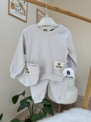 Gri şapkalı 3’lü takım