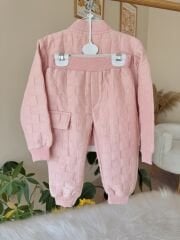 Pudra love bomber ceketli 3’lü takım