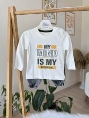 Yeşil bomber ceketli 3’lü takım