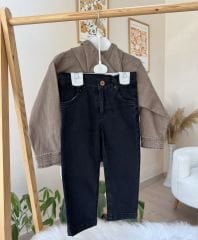 Kahve ceketli 3’lü takım