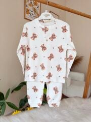 Lüx kalite ayıcıklı pijama takımı