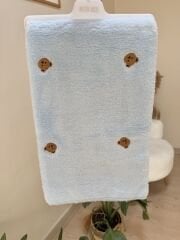 Bebe mavisi ayıcıklı peluş battaniye