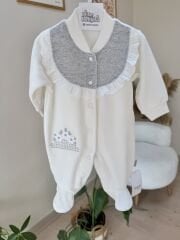 Fisto çiçekli kadife tulum