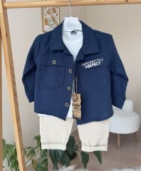 Lacivert gömlekli 3’lü takım