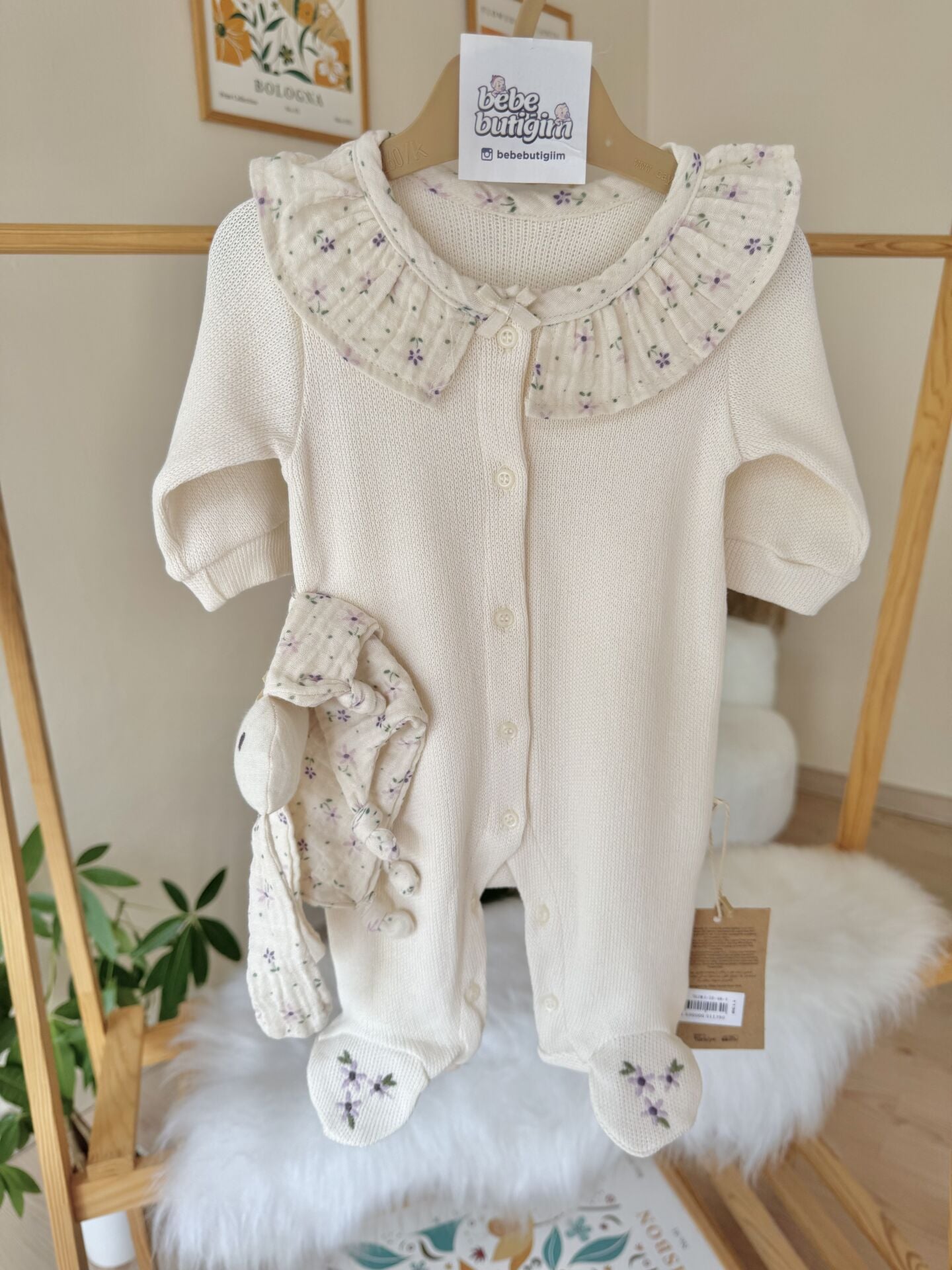 PREMİUM aksesuar detaylı triko tulum