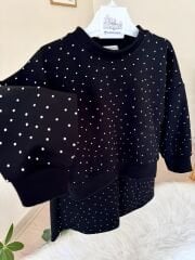 Taşlı oysho model kumaş 2’li takım