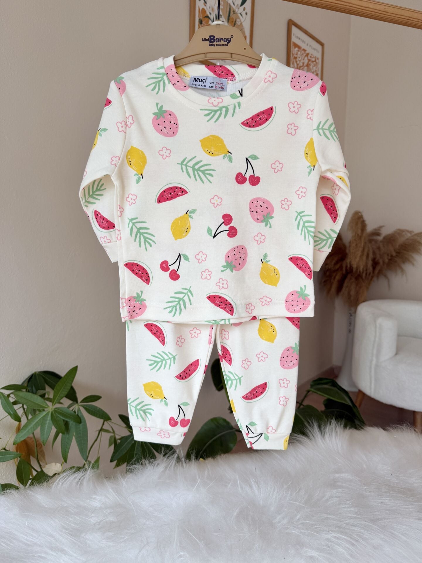 Yaz meyveleri pijama takımı