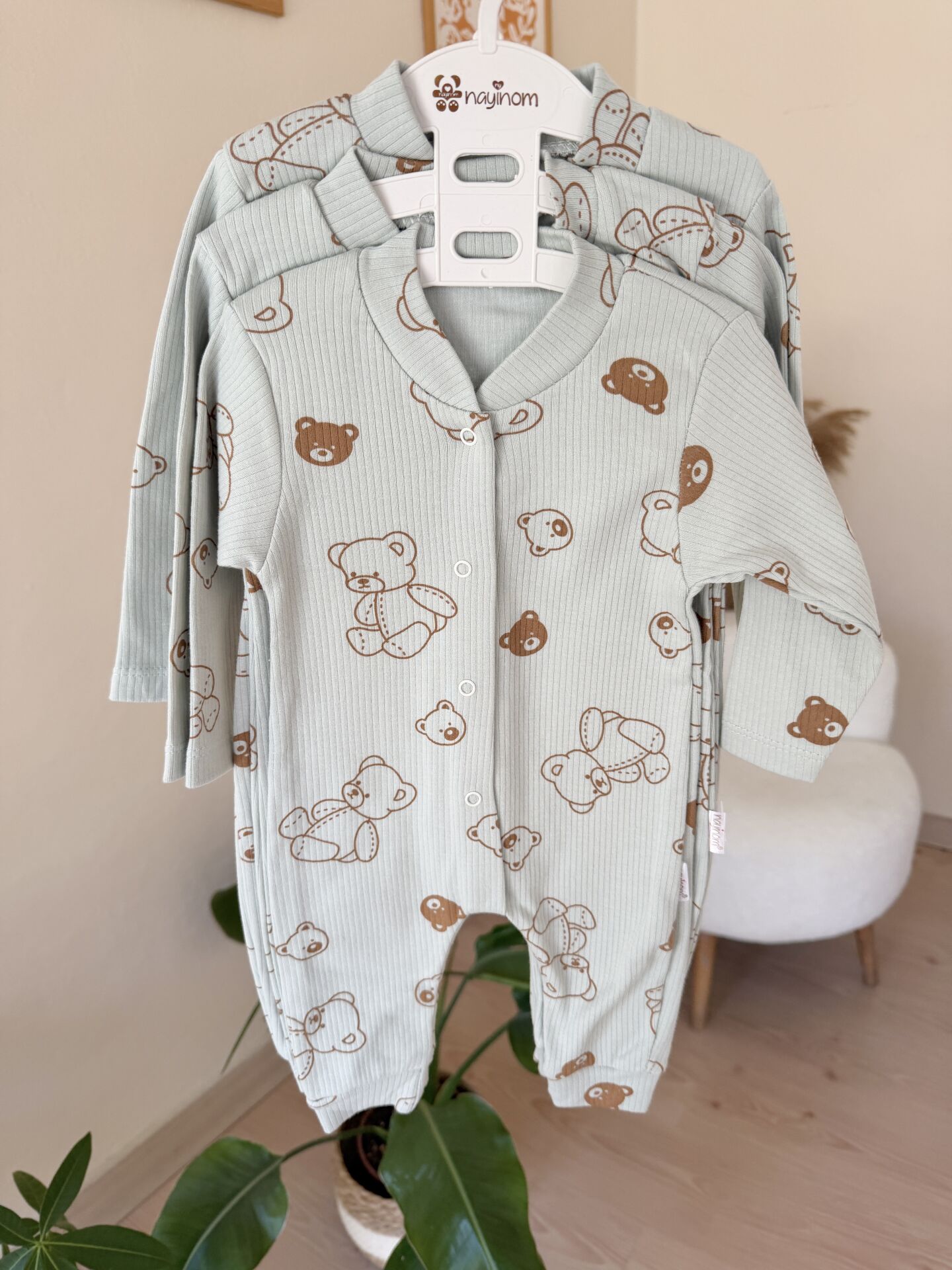 Yeşil  ayıcıklı tulum