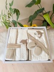 Balıklı 4 parça banyo set