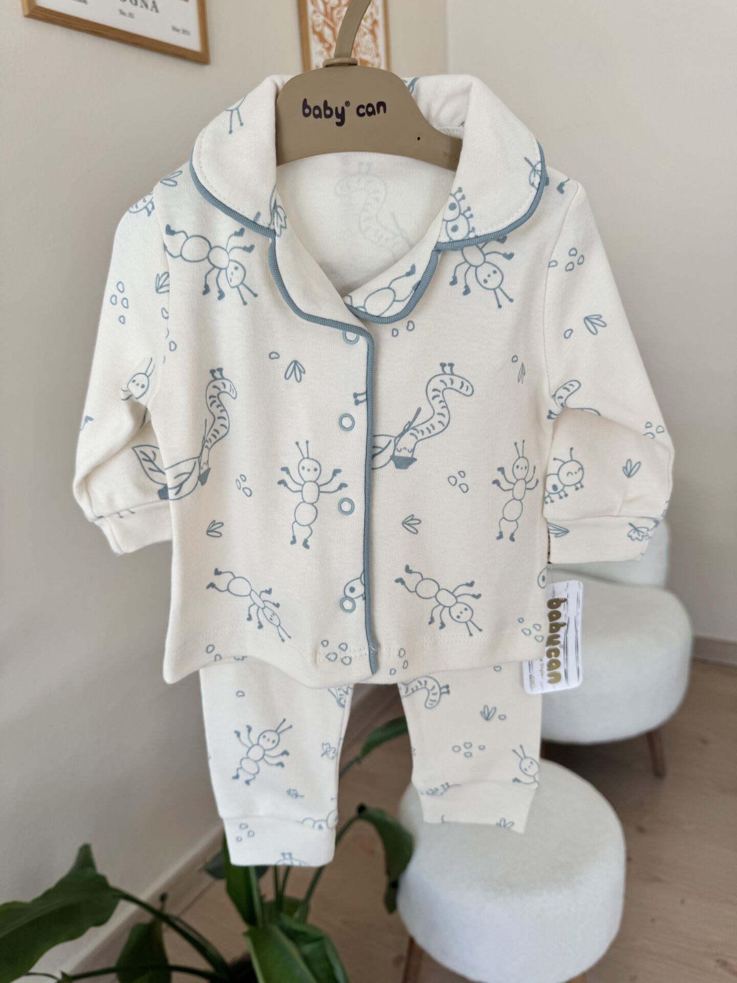 LÜX kalite mavi pijama takımı