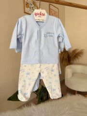 Bebe mavi yıldızlı fil 8’li set