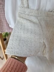 Krem yaka detay gömlekli Slopet