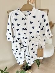 Lacivert Mikili tulumlu battaniyeli 5 parça set