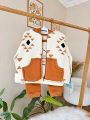 Dağcı model polar yelekli 3’lü takım