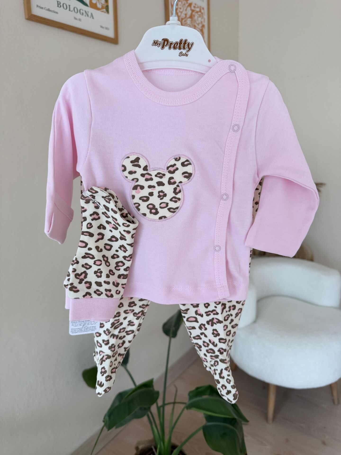 Pembe leopar 3’lü pratik takım