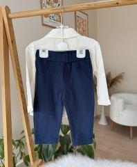 Lacivert müslin gömlekli takım