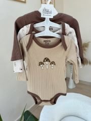 Mantarlı 3’lü çıtçıtlı badi set