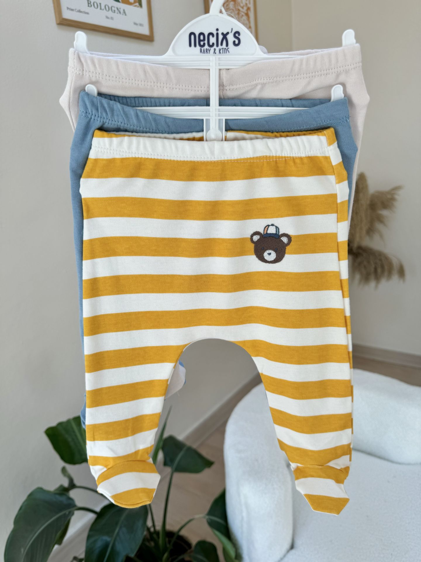 Teddy colorful 3’lü tek alt set