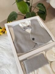Gri papyonlu set