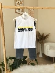 Sarı kareli gömlekli 3’lü takım