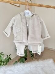 PREMİUM yıldızlı kürklü 3’lü yelekli takım