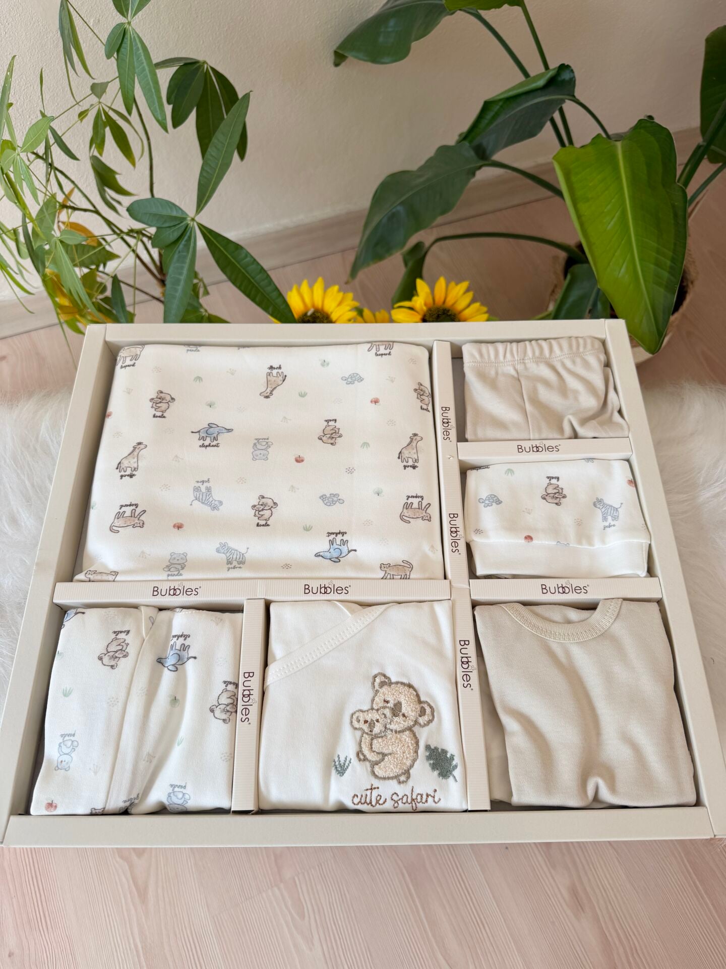 Bej cute safari 10 parça hastane çıkış set